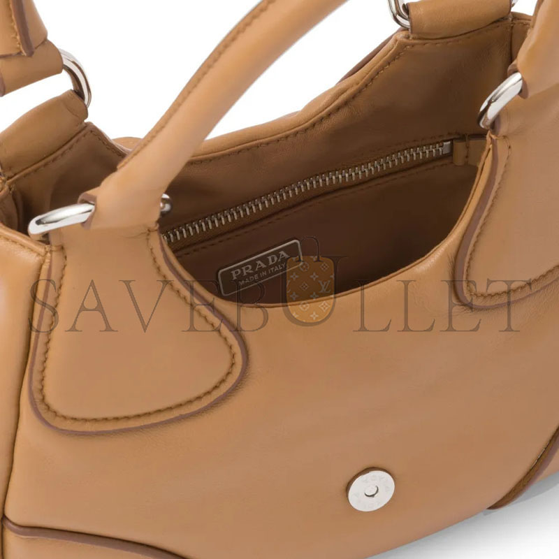 PRADA MOON PADDED NAPPA-LEATHER MINI BAG 1BA381 (22.5*16*7.5cm) 